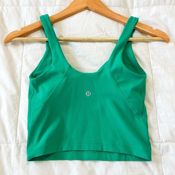 Lululemon Align Tank Top Kelly Green Padded Athletic Workout Top Size 2 - Picture 4 of 5